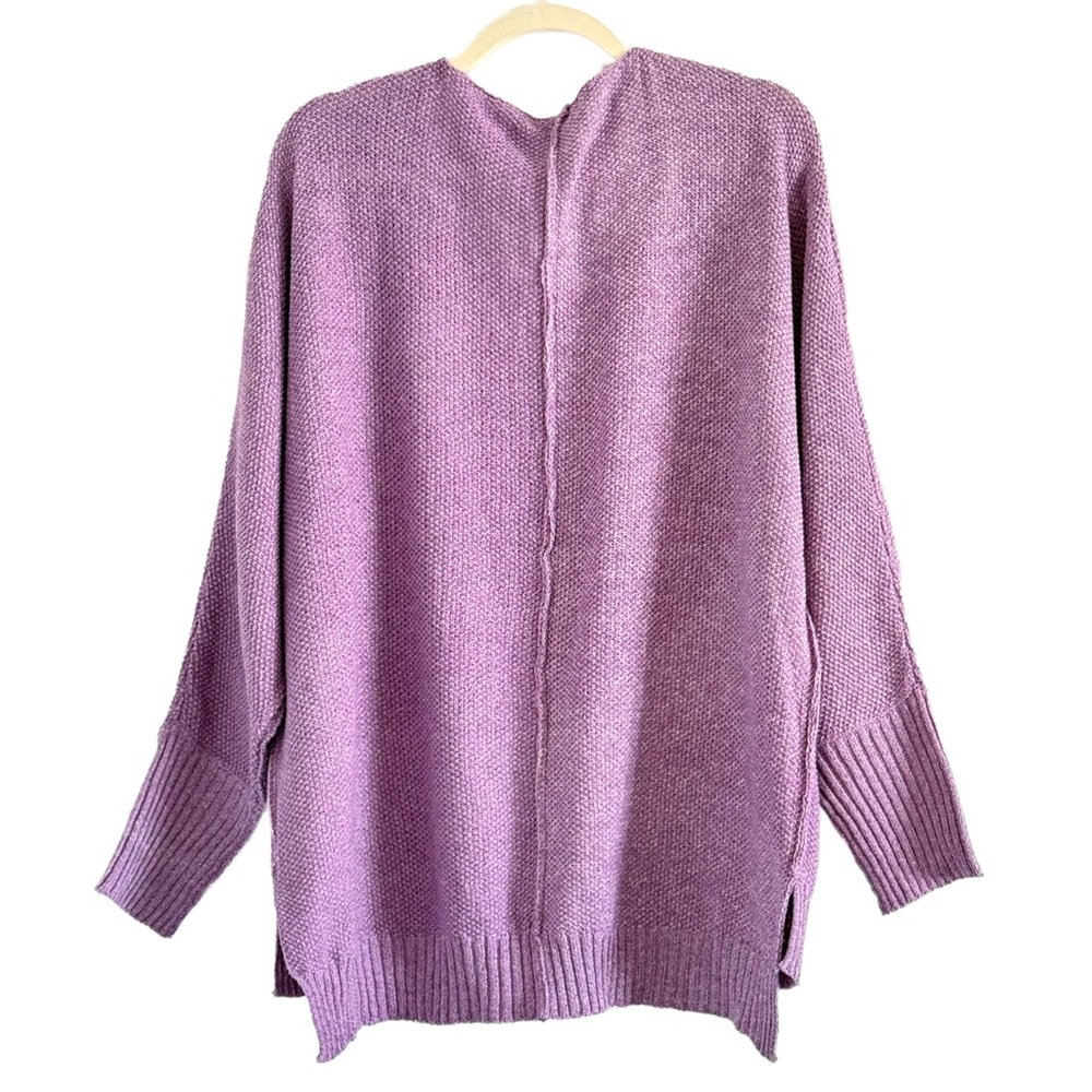 Zenana Outfitters Lavender V-Neck Sweater Large - Picture 10 of 12